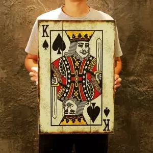 빈티지 포커 장식액자 에이스 카드 철제 카드그림 홀덤펍