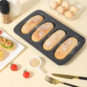바게트 트레이 오븐팬 치아바타틀 베이킹몰드 빵 논스틱 핫도그용 펀치