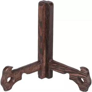 메카닉시 나무 이젤 접시 홀더 4인치 작은 천연 테이블 디스플레이 DIY 스탠드 장식 액자 책 아트워크