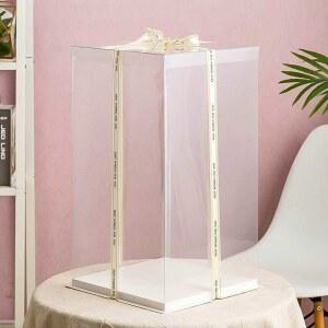 대형 투명 케이크 케이스 높은 100개 A형 상자 업소용 초대형 원통 용기 선물