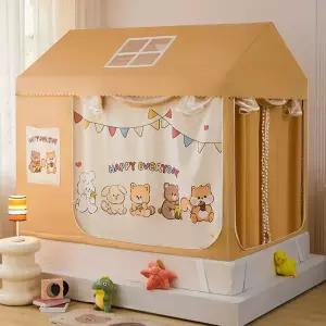 보온텐트 침대텐트 난방 방풍 커튼 방한 사각 1인용 싱글