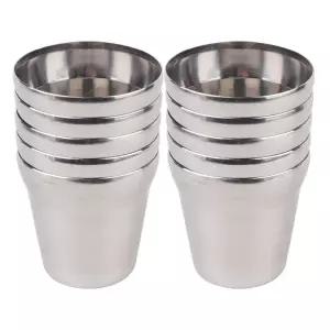 휴게소 식당물잔 10개입 물잔 식당 앵무새이유식 스텐레스물