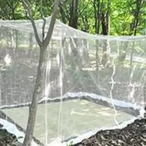 지퍼 사각 모기장 화이트 9~10인 모기장텐트 거실모기장