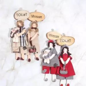 신혼부부인테리어 마이룸 토일렛 장식인형 화장실 표시인형