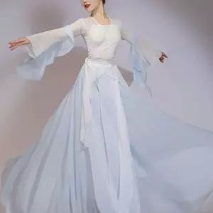 한국무용 의상 한복 무용복 쉬폰 현대 공연 무용 드레스