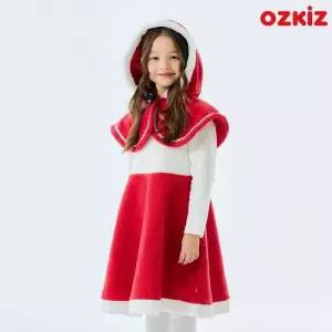 [국내백화점] 오즈키즈 레드코코 유아원피스 여아 크리스마스 파티복 원피스 (케이프 세트) [인기상품] 선