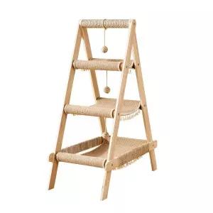 고양이해먹 스크래쳐 3단 고양이타워 휴식 (심플) A자형 미니캣타워 원목 등