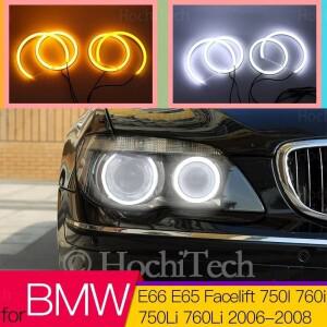 스위치백 코튼 라이트 LED 엔젤 아이 듀얼 컬러 BMW 호환 E66 E65 페이스리프트 750I 760i 750Li 2006