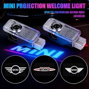 [호환품]미니 자동차 도어 로고 웰컴 라이트 프로젝터 램프 액세서리 BMW 호환 쿠퍼 S 웍스 JCW R55 R56 R5