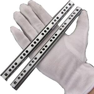 2개 8-20인치 볼베어링 서랍 슬라이드 가구 스틸 키보드 캐비닛 찬장 레일