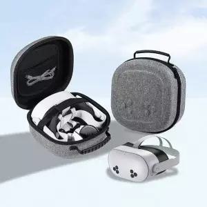 메타 퀘스트 3S/퀘스트 3/퀘스트 2 VR 하드 케이스 헤드셋 및 터치 컨트롤러 액세서리 휴대용