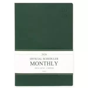 [문구/오피스] 다이어리 월간 스케줄러 업무용 대형 그린 색상