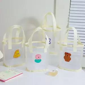 [에이치플러스몰]여름 투명 백 비치 휴양지 바캉스 메쉬 캐주얼 숄더백 투명비치백