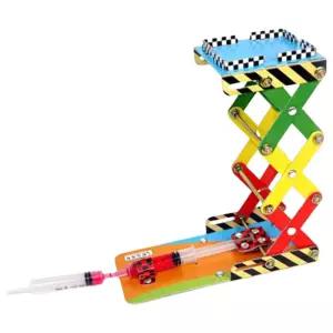 기술산업 유압로봇 색칠하기 승강기 리프트 2세트/ 조립장난감 과학키트 초등교과연계