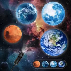 우주프로젝터 행성 프로젝션 램프 4개 스위칭 패턴 USB 야간 조명 실내 벽 천장