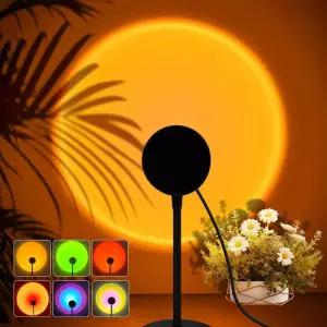 우주프로젝터 USB 램프 선셋 프로젝터 조명 거실 침실 야간 실내 바 사진 배경