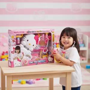 헬로키티 말하는 메디컬 병원놀이 청진기 체온계 진찰 의사 역할놀이 주사기 유아 가방