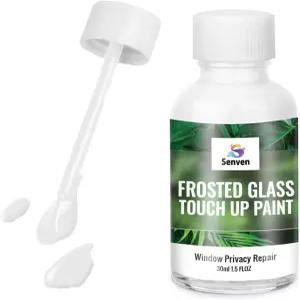 창문 수리용 SENVEN 프로스팅 유리 터치업 페인트 - 아크릴 프라이버시 방수 및 자외선 차단 욕실 주방 방