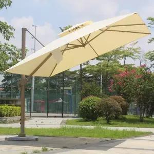 물통포함 3M 프리미엄 사각 폴딩 파라솔 이중지붕 특대형 카페 정원 햇빛가리개 그늘막