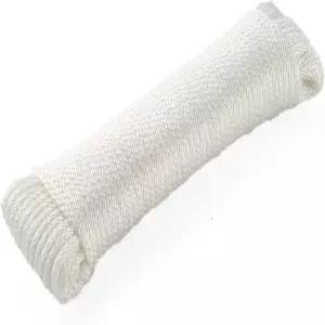 ARISKEY 화이트 다크론 폴리에스터 로프 1/4인치 100피트 자외선 저항성 솔리드 브레이드 코드 캠핑 의류