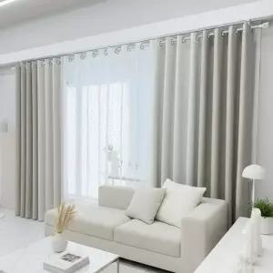 [지나송]노아 암막커튼+코디커튼+커튼봉 (중형)