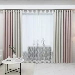 [지나송]노아 암막커튼+코디커튼+커튼봉 (특대형)