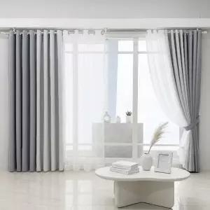 [지나송]노아 암막커튼+코디커튼+커튼봉 (대형)