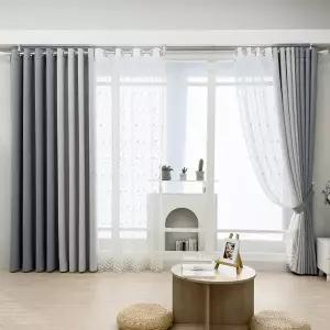 [지나송]베타니 암막커튼+코디커튼+커튼봉 (중형)