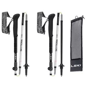 [레키] 스카이테라 FX 카본 SL 컴팩트 4단 접이식 등산 스틱 초경량 트레킹 지팡이