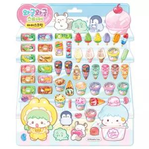 탕후루의 달인 와글와글 스티커 아이스크림 3개 1세트 179886