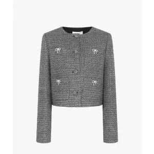 [JJ지고트](마산점)글리터 리본 장식 크롭 재킷 GR3A0JK141