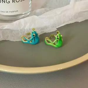 유니크 개구리 캐릭터 포인트 반지