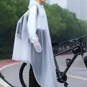 오토바이 우의 라이딩 레인코트 자전거 오토바이 우비 여성 경량 방수 성인 남성 백팩 전신 투명 판초 소매