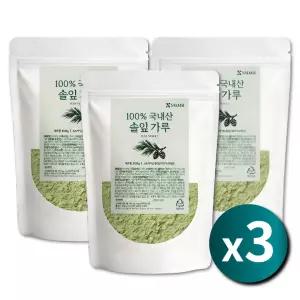 고운 솔잎분말 국산 100% 강원도 정선 송침 가루 300g 3팩