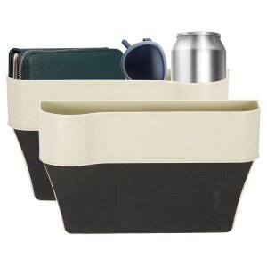 HARFINGTON 카시트 왼쪽 사이 콘솔 오른쪽 홀더 필러 베이지 범용 휴대폰 ABS 1cm 10 좌석과 포함 자동차 정리함 상자 오거나이저 보관 25 4인치 키용 16