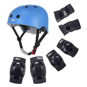 Skating Protective 손목 스케이트 헬멧 스케이트보드 팔꿈치 스쿠터링용 패드 Gear 무릎 가드 포함 인라인 롤러 성인용