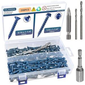 200피스 콘크리트 포인트가 드릴 나사 헤드 시멘트에 키트 석조 육각 드릴링 16인치 6cm 모음 포함 다이아몬드 없음 9cm 4인치 사전 블록 플랫 필요 있는 벽돌 비트