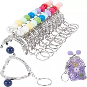 PH PandaHall 13개 지갑 프레임 가방 키스 걸쇠 13색 잠금 키 링 코인 금속 플라시틱 비즈 볼 손잡이 세트