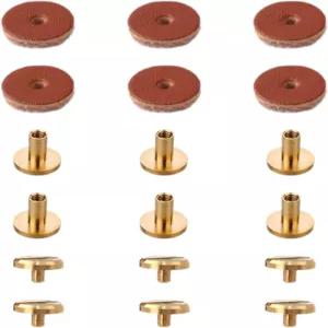 6팩 가죽 서스펜션 스냅 수리 키트 옥시덴탈 스트랩 부품 공구 가방 조끼 벨트용 패스너