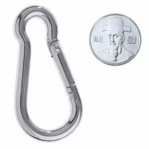 강철 6mm - 12개 스틸비너 비나 중형 카라비너 땅콩 스테인레스 텐트 캠핑