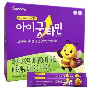 아이유팜 아이굿타민 60포 어린이 액상 멀티 비타민 영양제 아연 비오틴