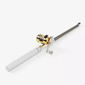 미니 낚싯대 휴대용 실버 캡처리 낚시