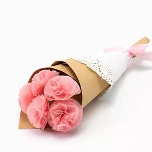 미니 종이꽃 만들기 키트 졸업 학예회 선물 연핑크/학교/공작/페이퍼/꾸미기/카네이션/연주회/선생님/감사