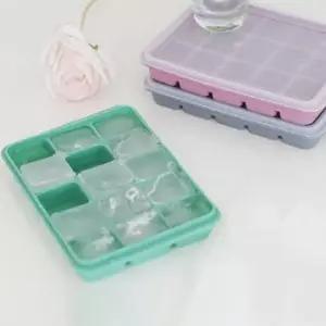 주방 파스텔 실리콘 사각 아이스몰드 12구 핑크 3color