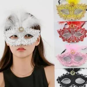 할로윈 가면 고급 베네치아 코스프레 파티 가면 깃털 무도회