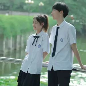 남녀 교복데이트 의상 반팔 스쿨룩 대만교복 코스튬 긴팔짧은치마세트