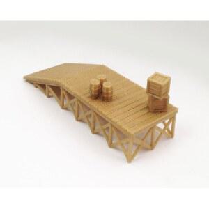 아웃랜드 모델 기차 철도 목재 플랫폼 및 적재 스케일 HO 화물 스타일 부두