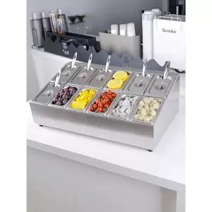 유리 보온고 1 1m 6구 바트 반찬 냉장고 테이블 호텔 미니반찬 셀프바