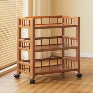 원목트롤리 우드 3단 트레이 왜건 이동식카트 웨건 바퀴