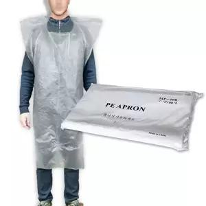 다용도 대형 비닐 앞치마 50장 1백/원피스형/일회용/위생복/조끼/빅사이즈/조끼형/요양/보호사/작업용/업소